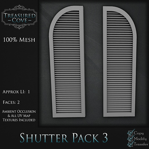 -TC- Shutter Pack 3 Mesh 50% Discount!!