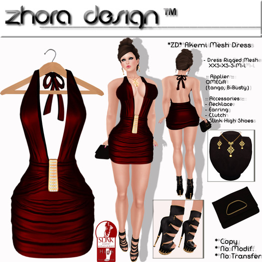 *ZD* Akemi Mesh Dress Red