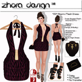 *ZD* Akemi Mesh Dress Zebra Pink