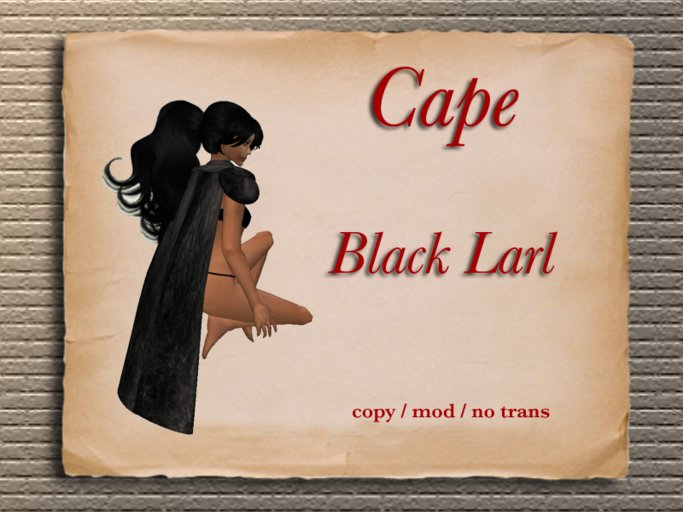 Fur Cape - Black Larl