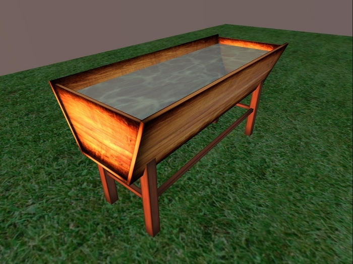 One Prim Sculpted Horse Trough
