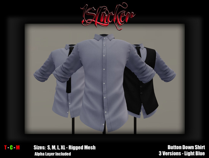 [!SL] Button Down Shirt - Light Blue - Sales Bag (Wear Me)