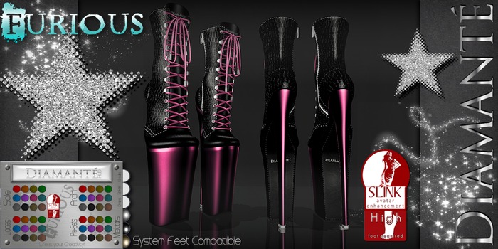 :Diamante: Furious - PlatForm Boots - Rigged 