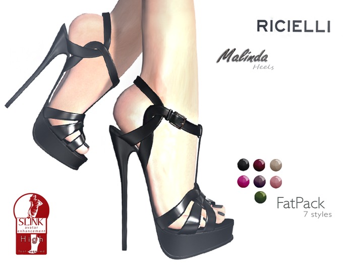 80% OFF R.icielli - MALINDA Mesh High Heels Slink Feet / Fatpack