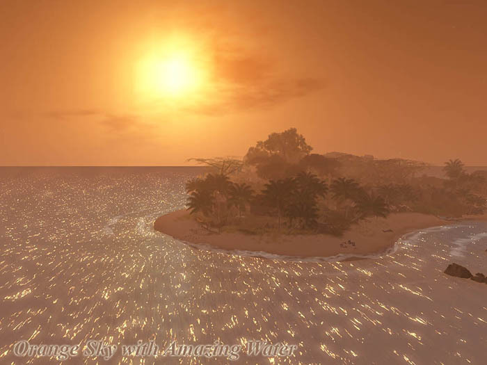 Orange Sky with Amazing Water