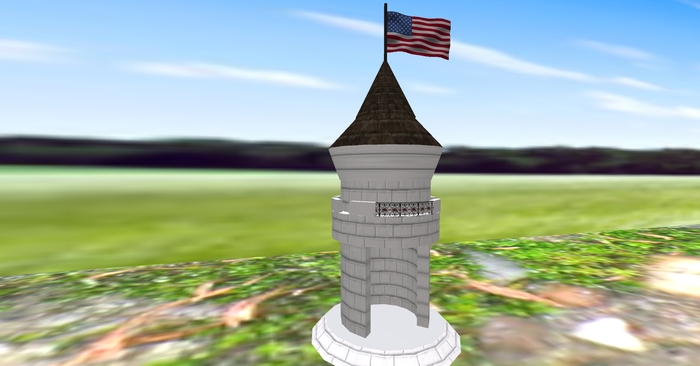 Cat Castle USA flag