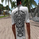 Lopez Mesh Poloshirt Dead mens white