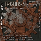 [IG003] 10 Heavy Duty Gears Textures with Alpha Transparency from E&D ENGINEERING