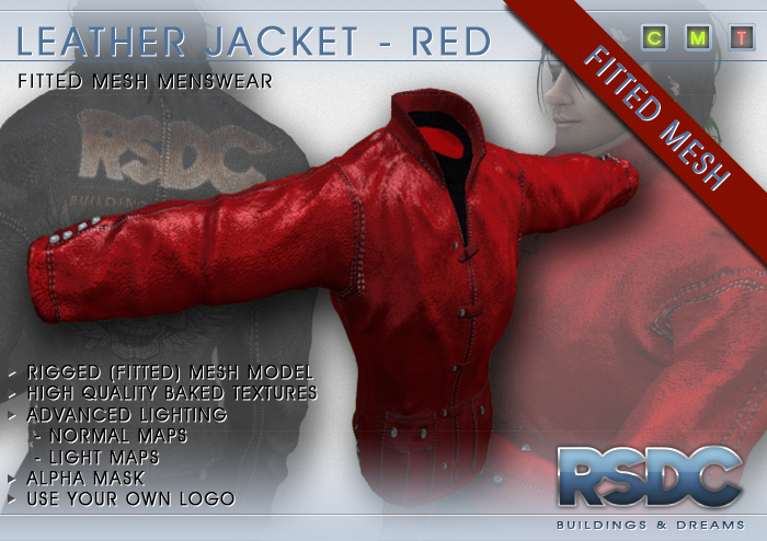 RSDC COUTURE - LEATHER  JACKET - RED