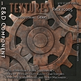 [IG005] 10 Heavy Duty Gears Textures with Alpha Transparency from E&D ENGINEERING