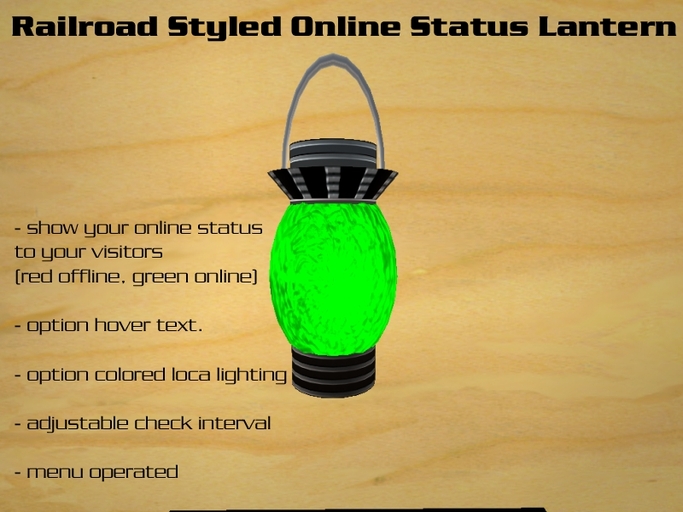 Railroad Styled Status Lantren