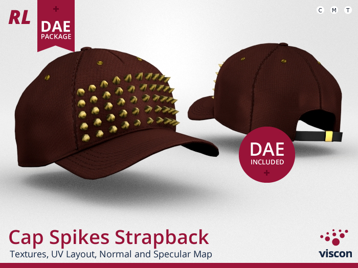 *viscon* Mesh Cap Spikes Strapback RL - DAE Pack