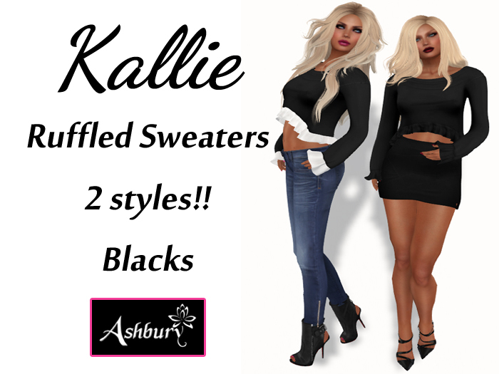 [ASHBURY] Kallie Ruffled Sweater-Blacks