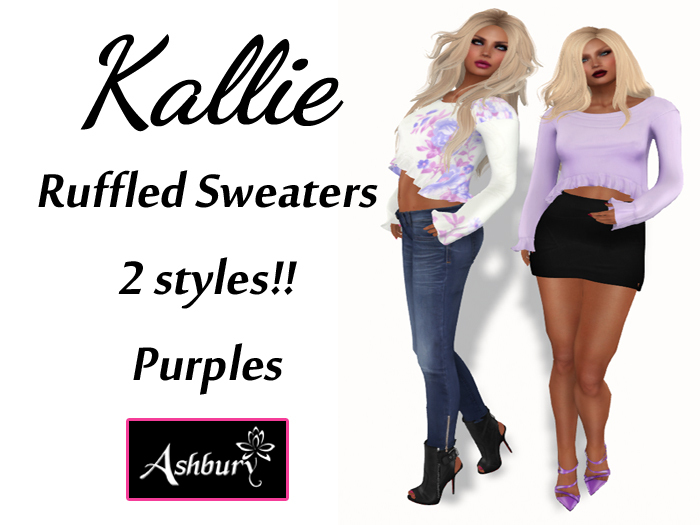 [ASHBURY] Kallie Ruffled Sweater-Purples