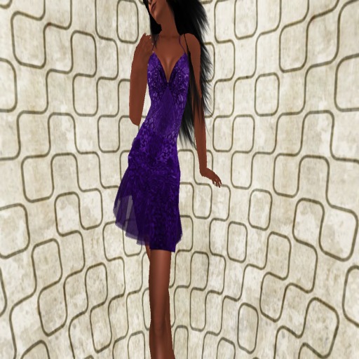 purple royal glitter dress