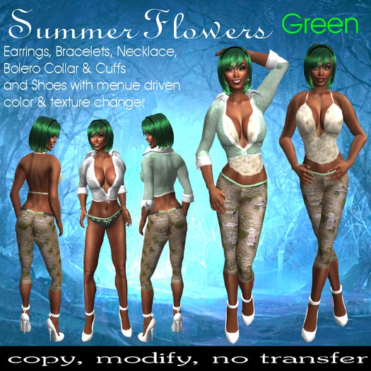 Summer Flowers green