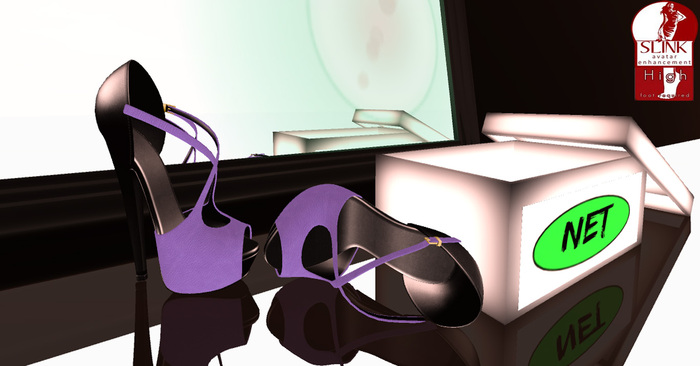 ::NET:: AGONIA LEATHER PURPLE SHOSE SLINK HIGH