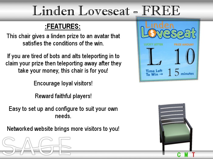(~SAGE~) Linden Loveseat - Classic