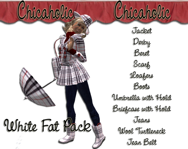Chicaholic White Plaid Fat Pack