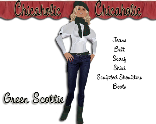 Chicaholic Green Scottie Outfit