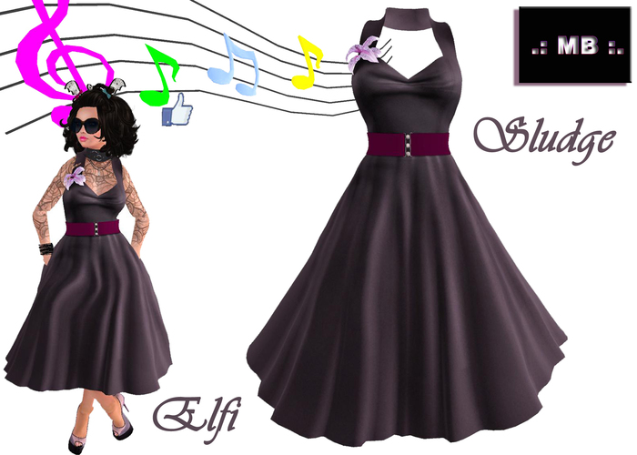 .: MB :. Neckholder Dress Dark Sludge