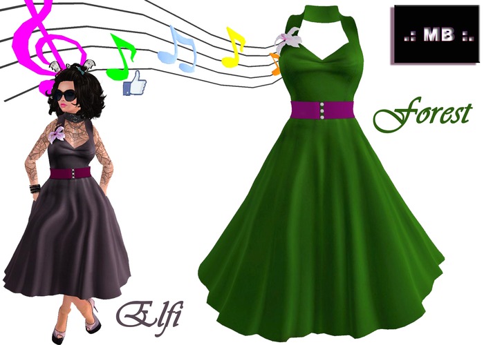 .: MB :. Neckholder Dress Forest