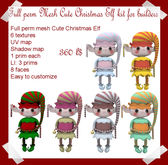 Full Perm MESH Cute Christmas Elf kit for builders