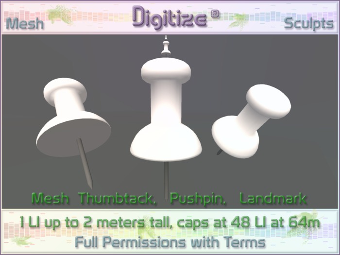 Digitize Mesh ThumbTack Full Perm.