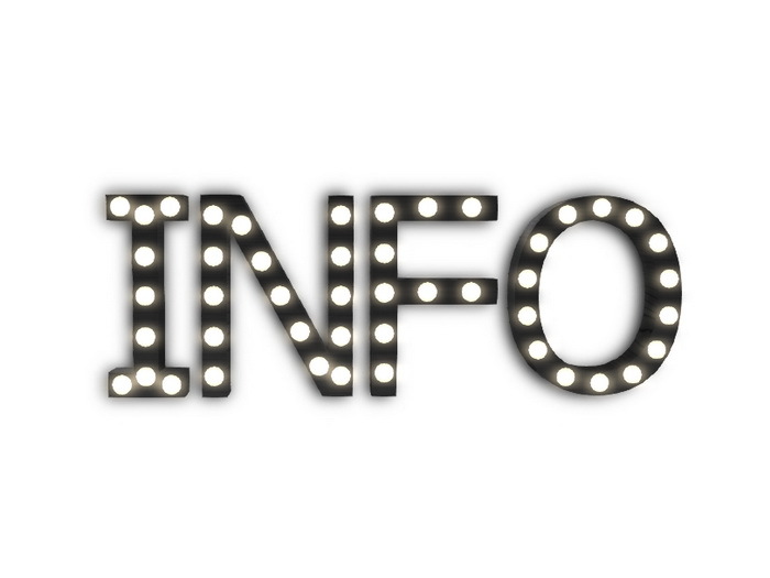 [Px] "INFO" Illuminated Light Bulbs Sign