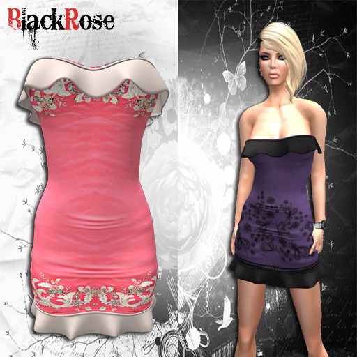 BlackRose Ruffle Dress Cannes Pink