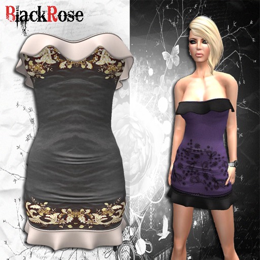 BlackRose Ruffle Dress Cannes Black