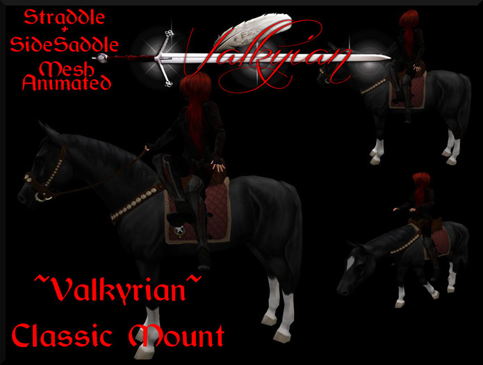 ~Valkyrian~ Classic Mount (Stradle & Side Saddle) Rideable