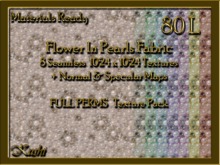 *Kushi* Flower In Pearls Fabric Seamless Textures Materials Ready Full Perms 1024x1024 Tileable Repeating