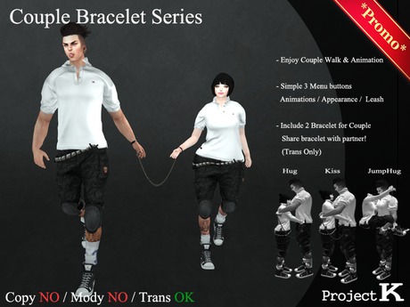 Second Life Marketplace - [PROMO] Project K couple Bracelet * Spike ...