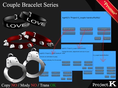 Second Life Marketplace - [PROMO] Project K couple Bracelet * Spike ...