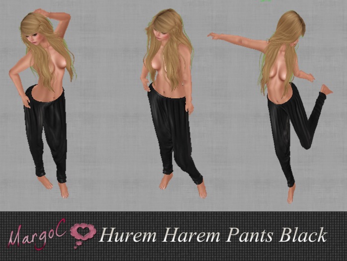 Hurem Harem Pants Black - MargoC