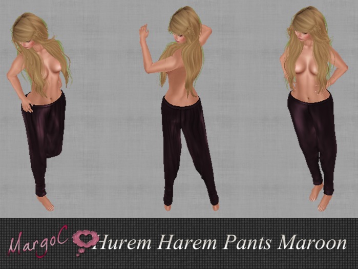 Demo Hurem Harem Pants Maroon- MargoC