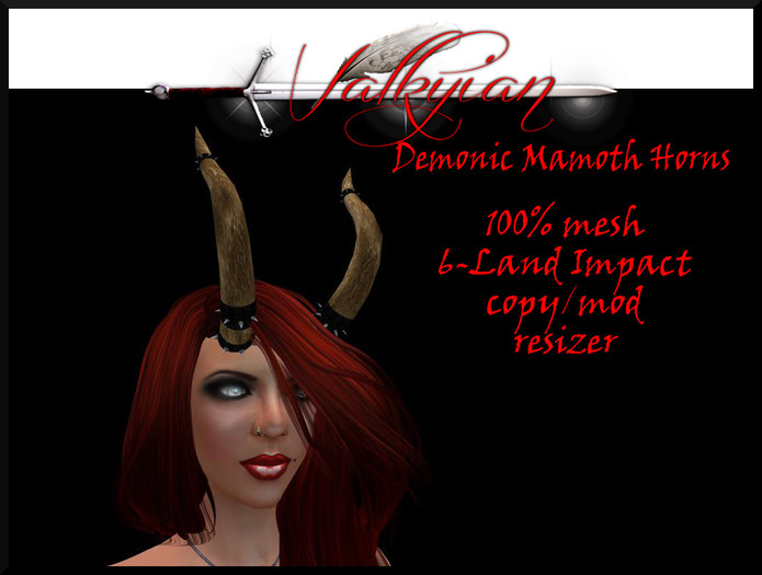 Demonic Mamoth Horns (Mesh) ADD