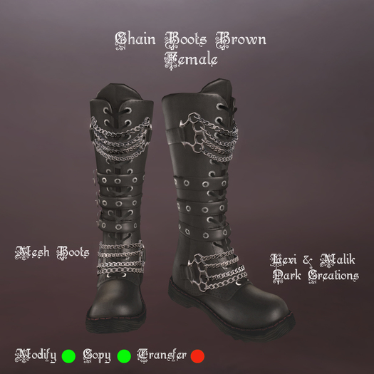 Chain Boots Brown Female