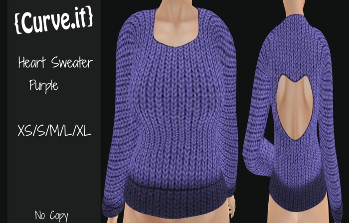 Heart Sweater Purple