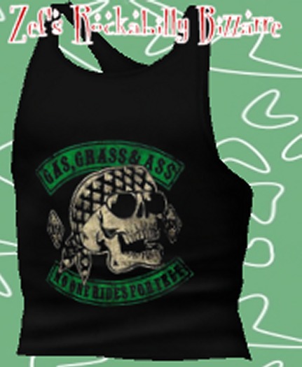 Zef's Men's Rockabilly Mesh Tank (gas or grass) 