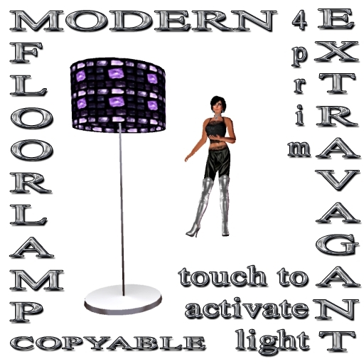 * GuTi modern floor lamp purple 3 way light by touch