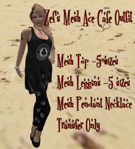 Zef's Ace Cafe MESH Outfit Dollarbie