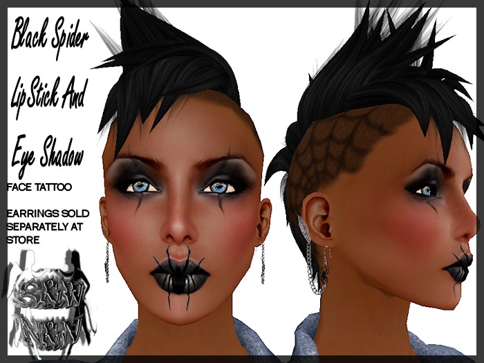 S&W BLACK SPIDER LIPSTICK AND EYE SHADOW