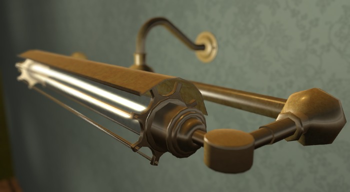 SteampunkWallMountBankersLamp