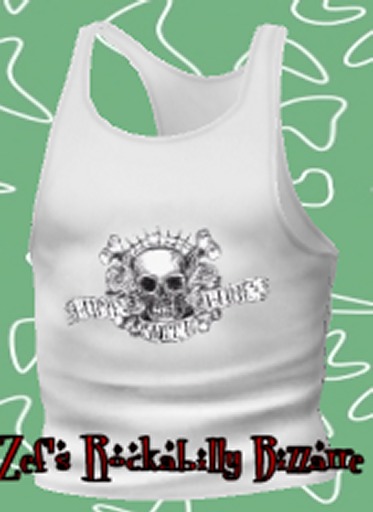 Zef's Rockabilly Mens Mesh tank Skull home sweet home