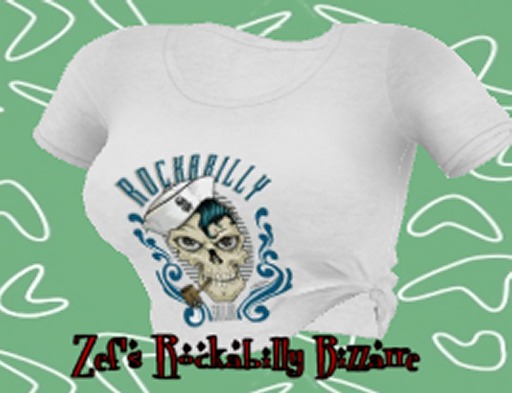Zef's Mesh Knotted Rockabilly Sailor White T 
