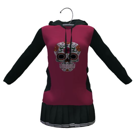 Zef's Rockabilly Cheerleader Day of the Dead Skull 
