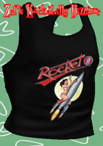 Zef's Rockabilly Mens Mesh Vest Rocket88 black