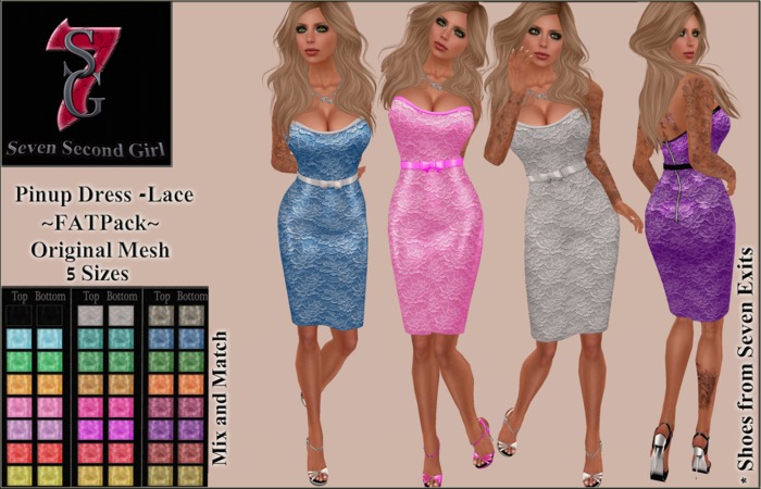 7SG Pinup -Embossed Dress - DEMOS